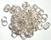 100 7mm Silver Plate Split Rings